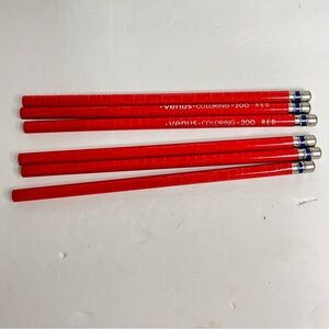 vintage venus coloring 200 red pencils lot of 6 unsharpened